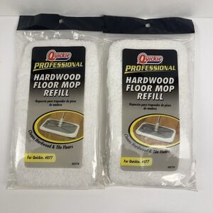 2 PACK Quickie Professional Hardwood Floor Mop Refills Soft Terry Cloth 0774 NEW